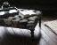 Photoshoot Images: Pentlow footstool in William Morris Acanthus Slate