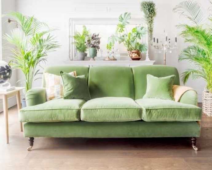 Photoshoot Photos: Kentwell 3 Hump 3 Seater Sofa in Linwood Omega Velvet Green Tea