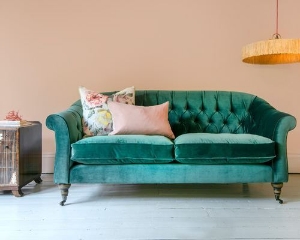 Abbotsbury 3 seater in Linwood Omega Velvet Teal