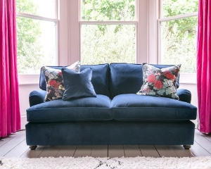 Alwinton 3 seater sofabed in Clever Matt Velvet Dark Blue