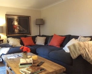 Wadenhoe RHF Corner Unit in Designers Guild Madrid Graphite