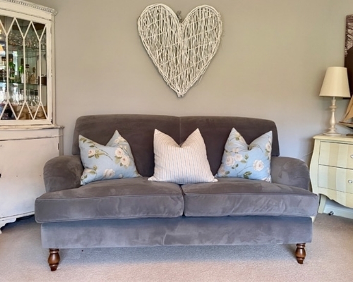 Customer Image: Kentwell 3 Seater Sofa in Designers Guild Varese Velvet Dusk