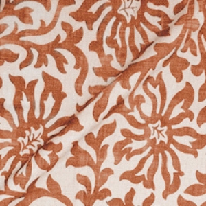 V&A Brompton Collection - Floral Scroll: Terracotta