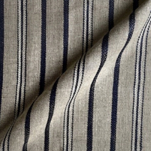 Carthorpe Woven Linen Stripe: Blue
