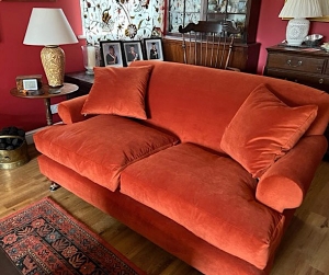 Hampton 2 Seater Sofa in Aquavelvet Henna