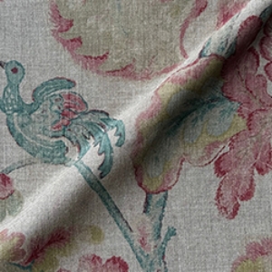 Floral Linen: L Oiseaux Dusk