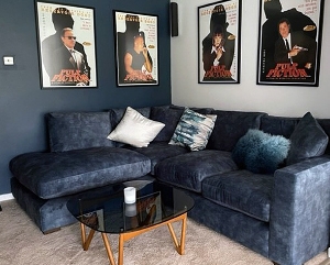 Wadenhoe Large Corner Sofa RHF in Warwick Lovely Velvet Atlantic