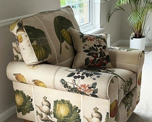 Cooksbridge Chair in V&A Brompton Collection Botanical Collage 