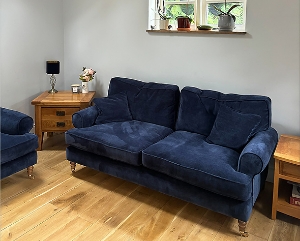 Cooksbridge 3 seater Sofa in Warwick Manolo Velvet Denim