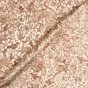 V&A Threads of India Opulent Velvets - Forest Creatures: Sandstone