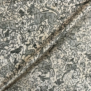 V&A Threads of India Opulent Velvets - Forest Creatures: Pitch