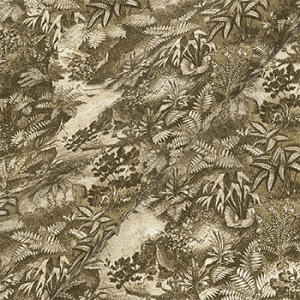 RHS Botanicals on Velvet - Ferns Toile: Olive
