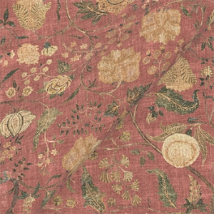 V&A Threads of India on Linen - Tree of Life: Brick